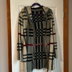Charlie B tartan plaid cardigan